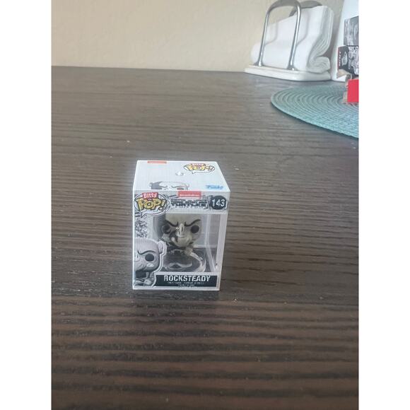 SDCC 4000 PIECE TMNT BITTY B&W Rocksteady #143 Funko Pop Teenage Ninja Turtles - Picture 1 of 6